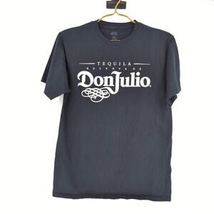 Don Julio Tequila Black Cotton Men's Crewneck T-shirt / Tee - Size M - GUC
